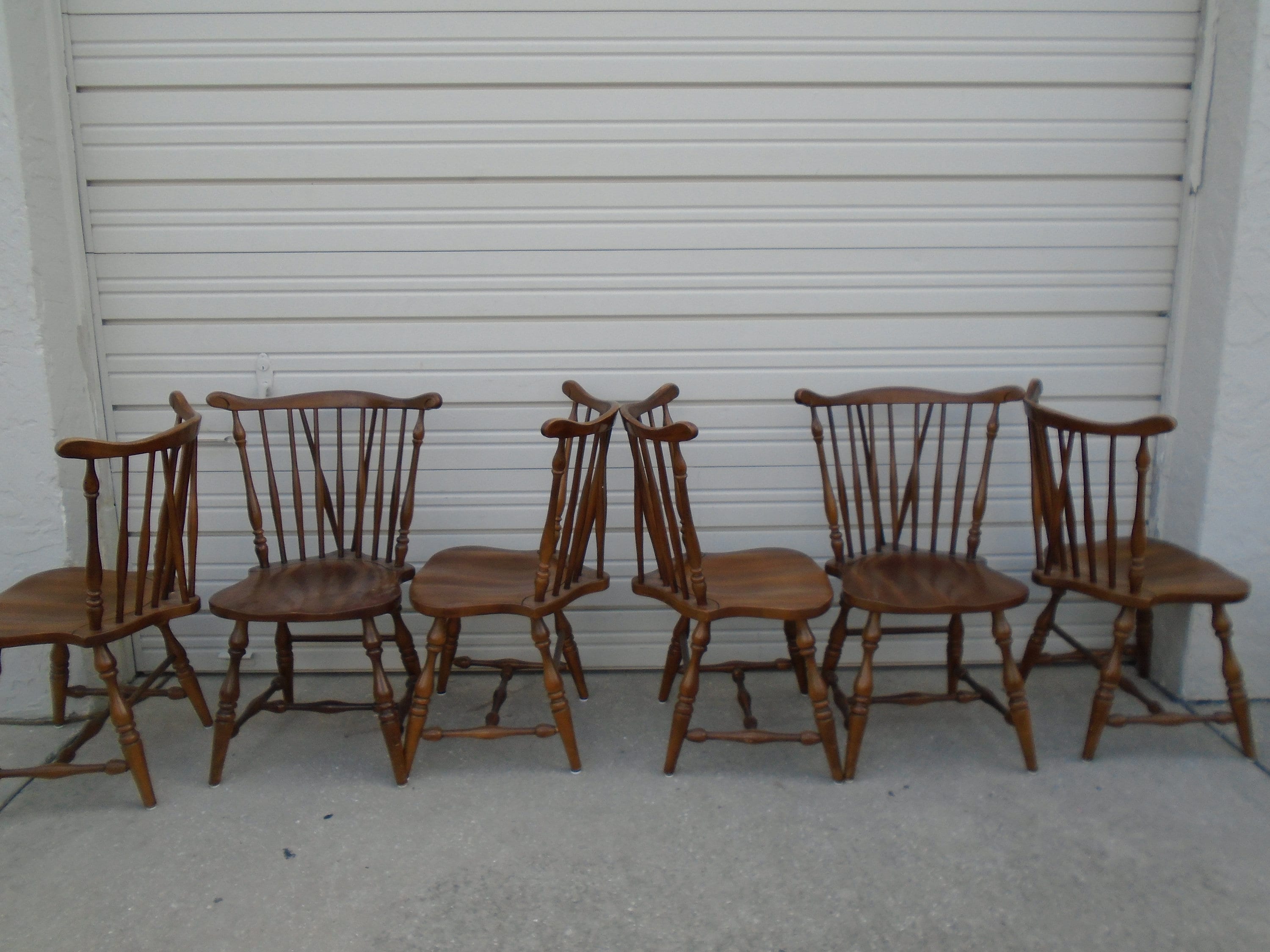 Reclaimed Antique Oak Rustic Spindle Back Chair