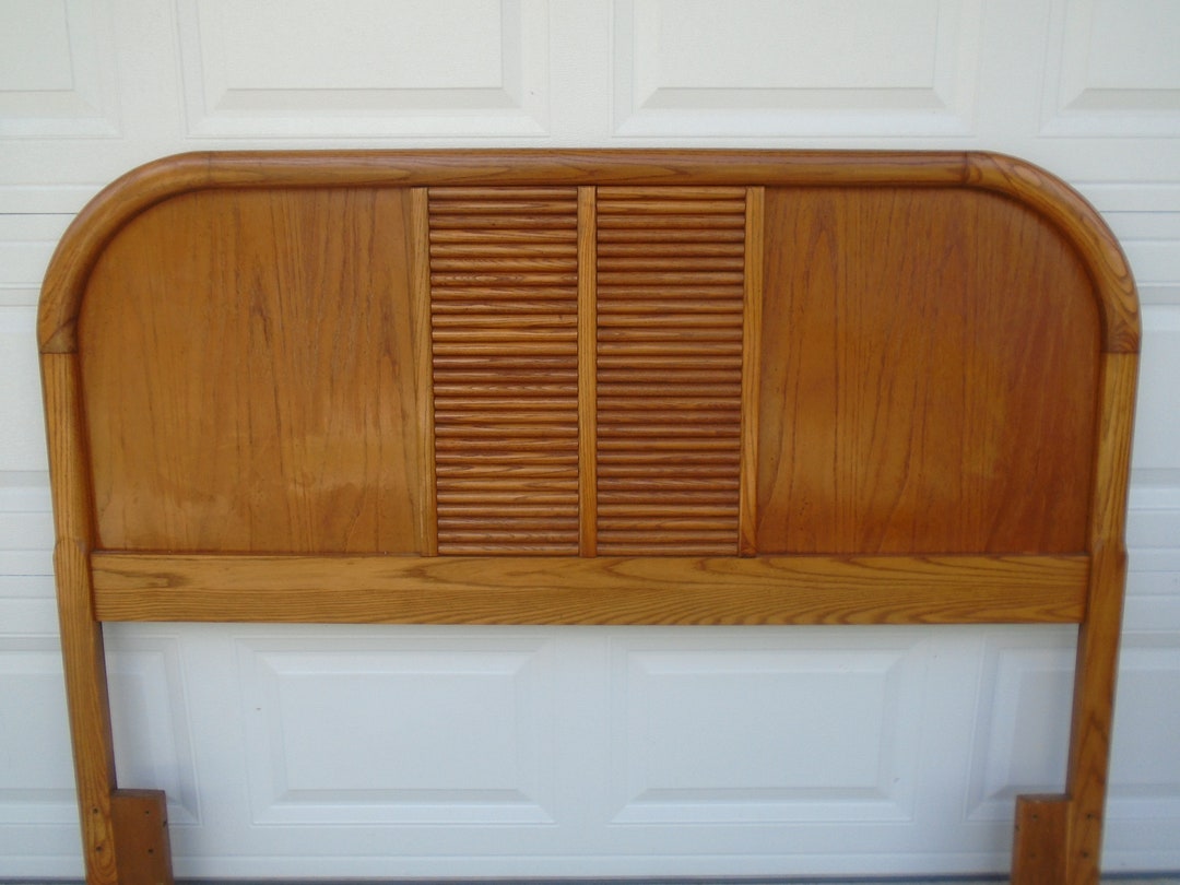 Queen Size Headboard Dixie Tambour Mid Century Danish Modern STY