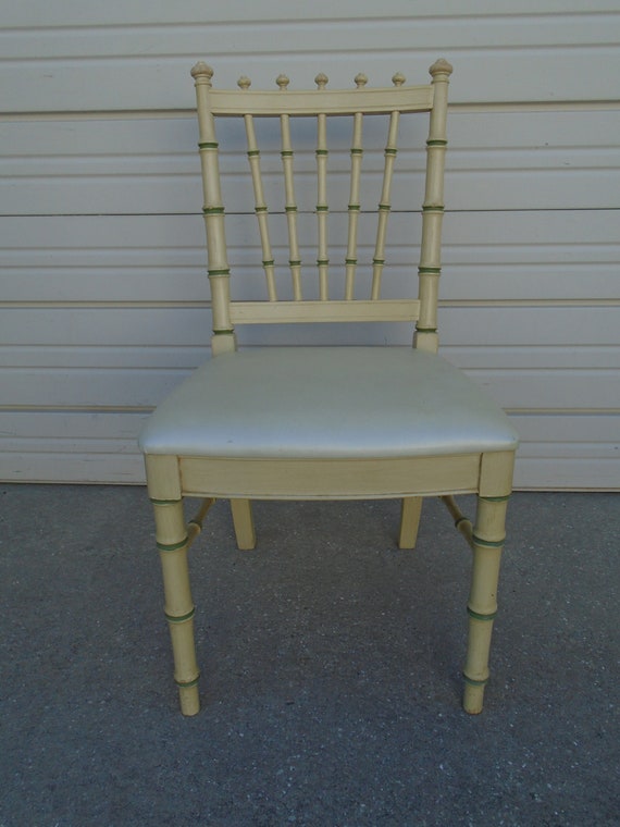 Thomasville Faux Bamboo Desk CHAIR Vanity Seat Dining Allegro Etsy