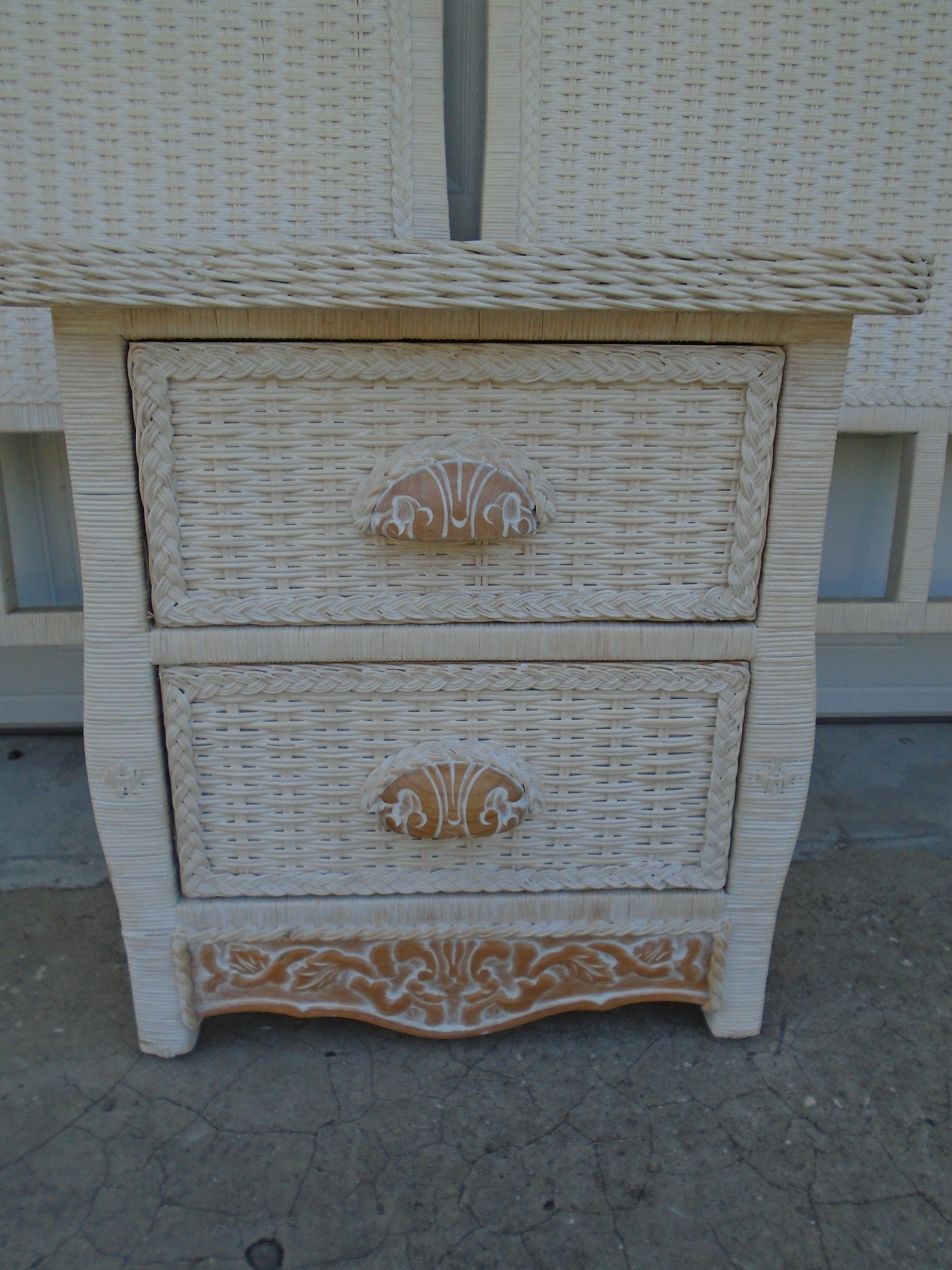 Pier 1 Wicker Nightstand Cottage Jamaica Imports One Rattan Bed