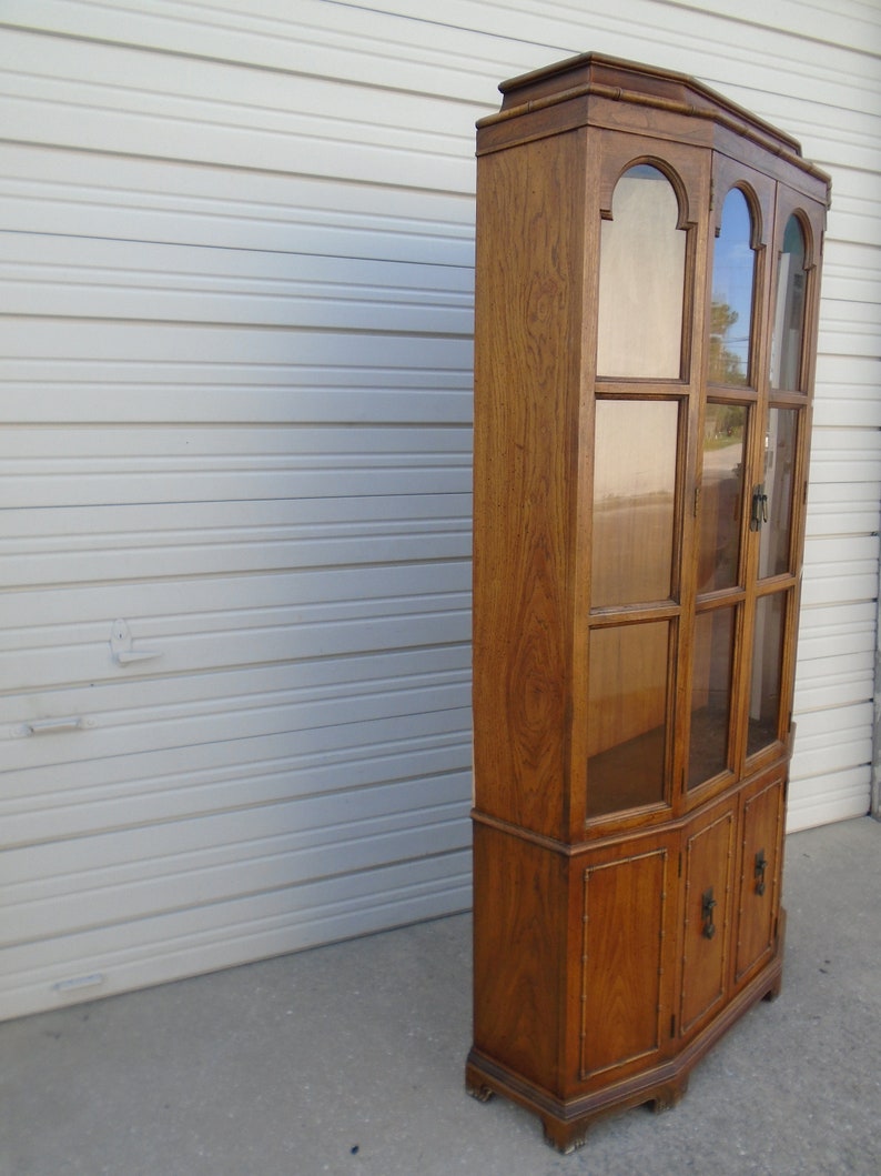 Rare Faux Bamboo China Moroccan Feel Hutch Hollywood Etsy