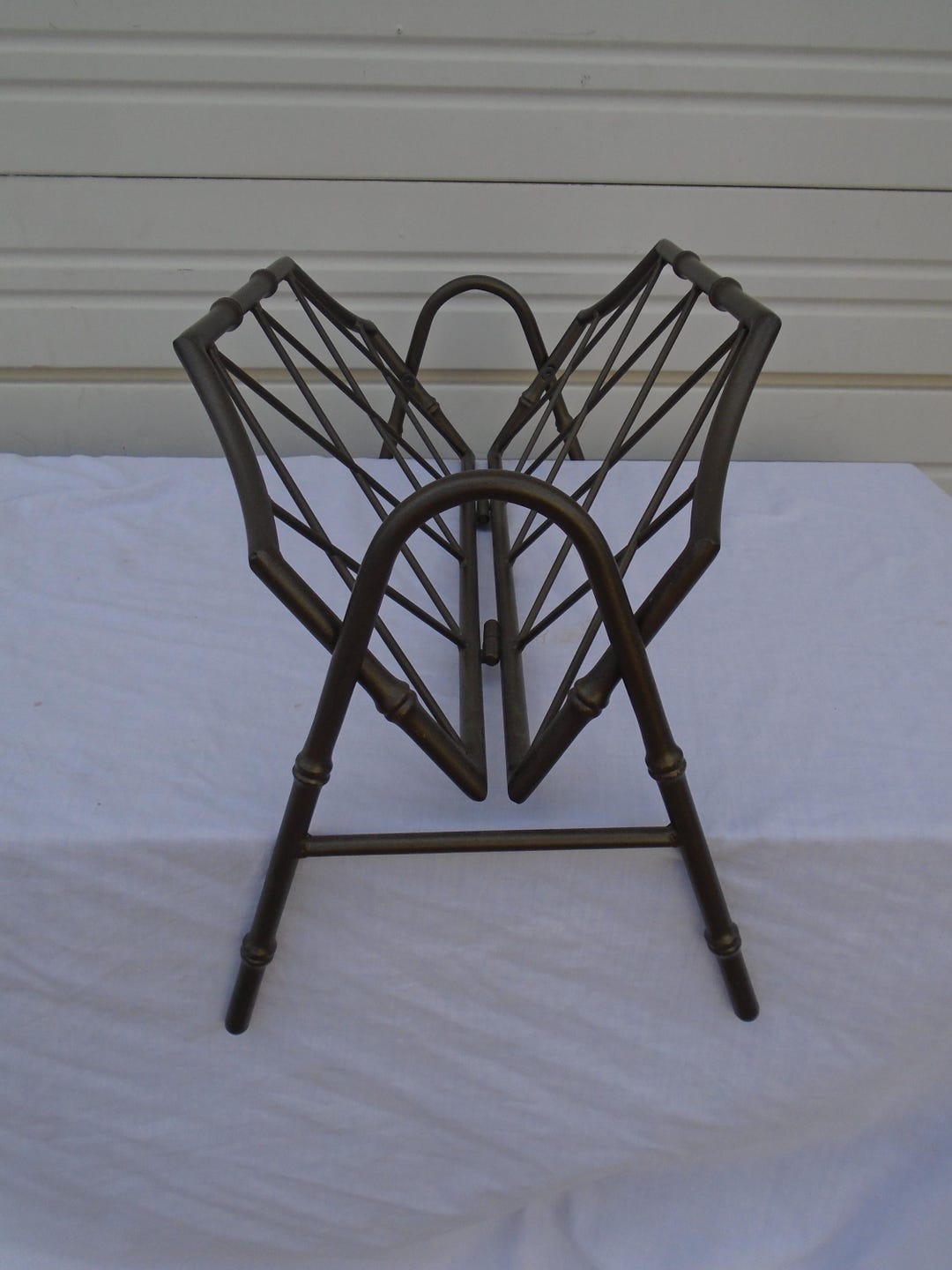 Faux Bamboo Magazine Rack Newspaper Caddy West Indies Tropical ...