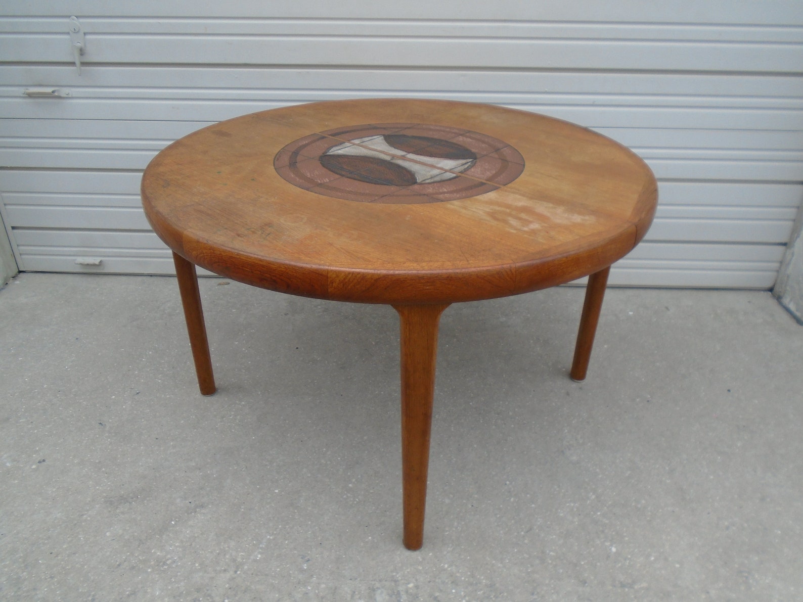 Rare Dining Table Real Poul Hermann Poulsen Gangsø Møbler Teak Tile Top ...