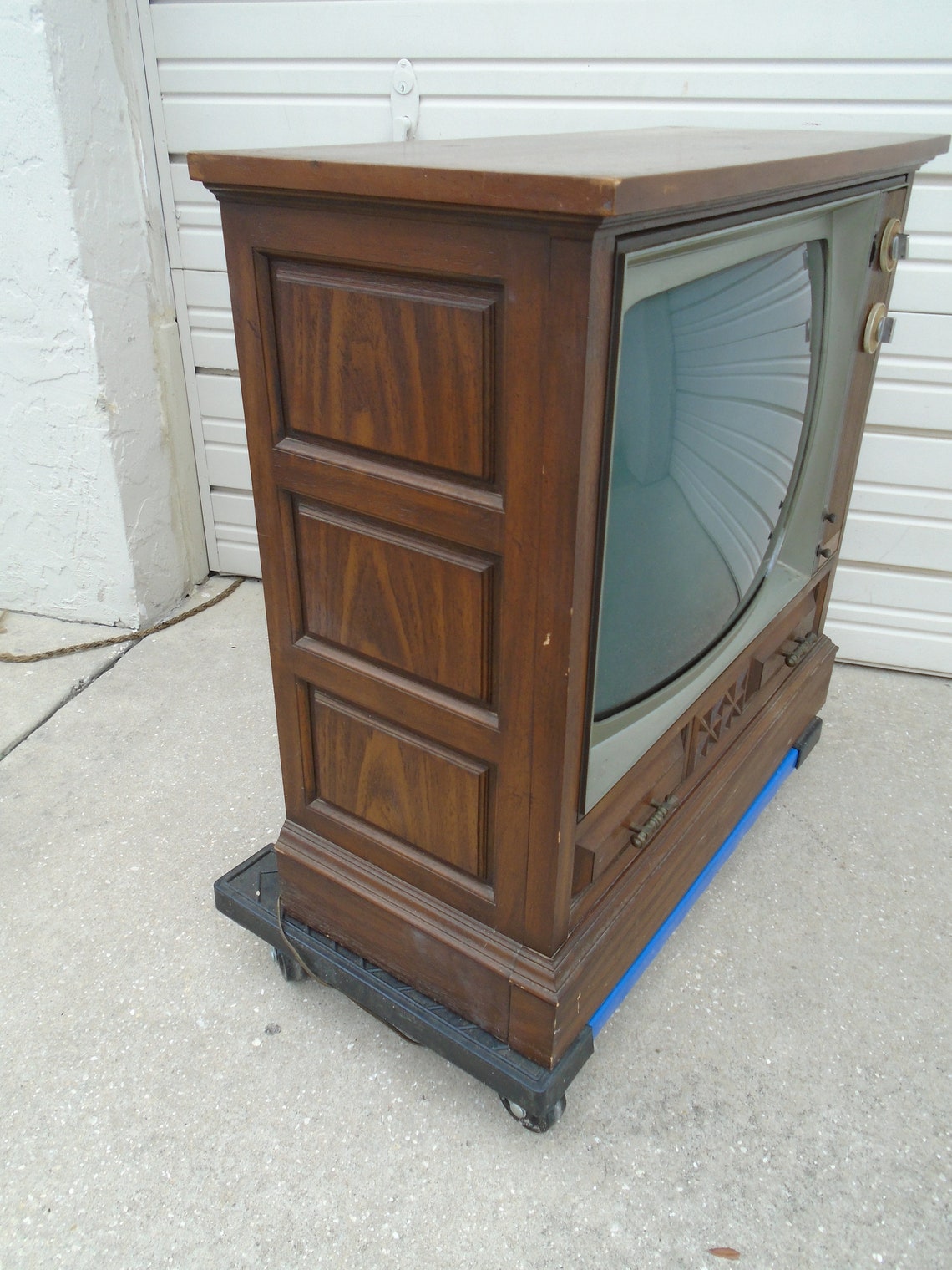 Retro TV Console Zenith Circa Mid century modern Eames Etsy