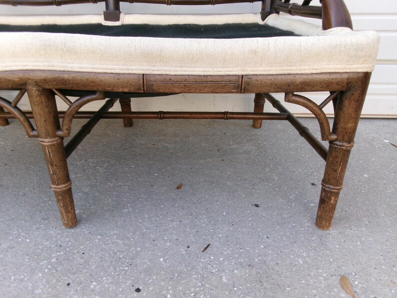 Tlc Bench TLC Fretwork Settee Bench Faux Bamboo Cane West Indies Asian ...