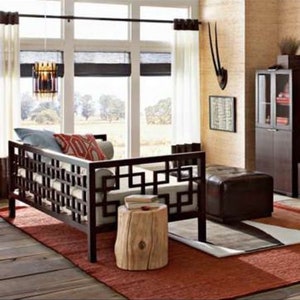 Fretwork West Elm Daybed Twin Size Bed Overlapping Squares