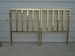 Gold Pair Twin size Headboards Art Deco Glam Flat spindles Geometrical Hollywood Regency Boho 2 bed Metal Palm Beach Retro Beds 