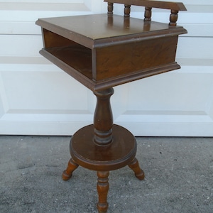 French End Table Telephone Stand Swivel Farm House Provincial Regency Country Side Heirloom Victorian Rustic cabin Retro Console