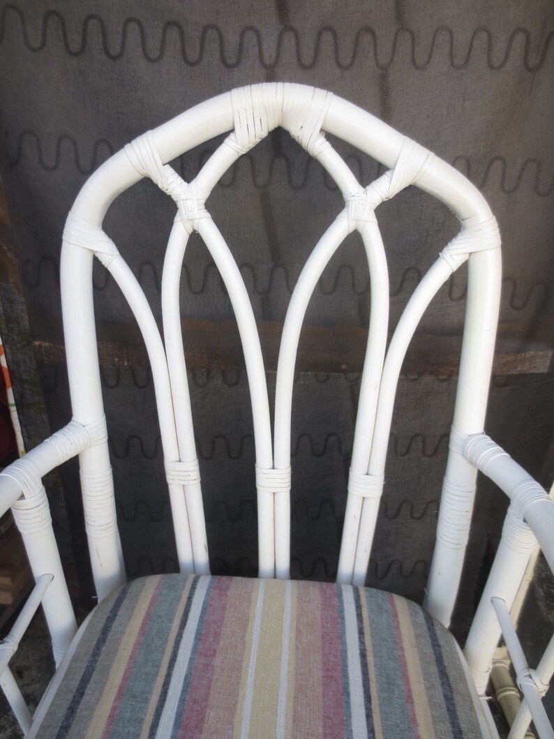 Pair Bamboo Chairs Cathedral Mcguire Sty Hollywood Regency 2 Etsy