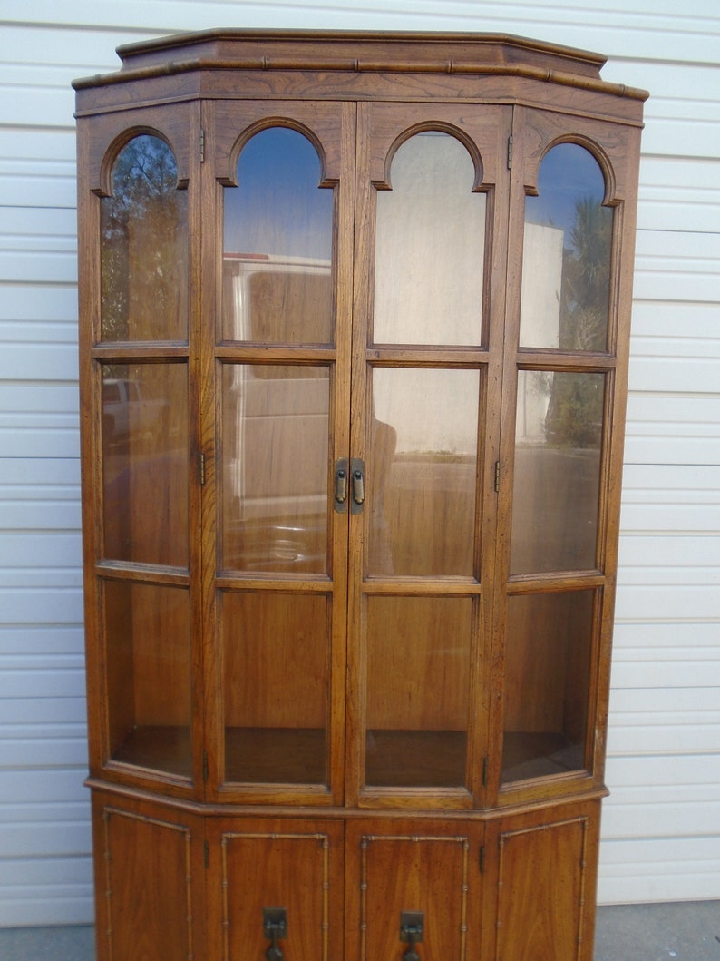 Rare Faux Bamboo China Moroccan Feel Hutch Hollywood Etsy