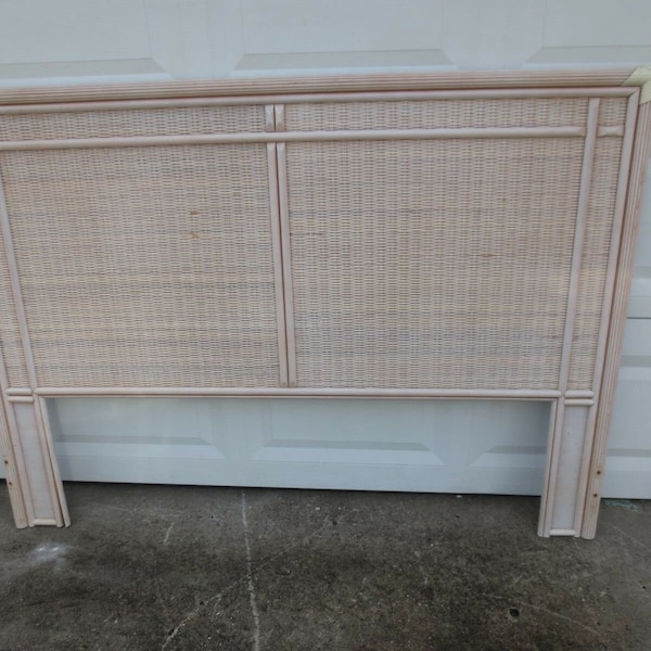 Rattan Headboard Queen Etsy