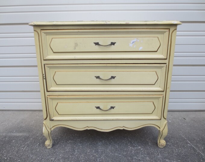 Bachelor Chest Hollywood Regency Dresser LG Nightstand French Country 3