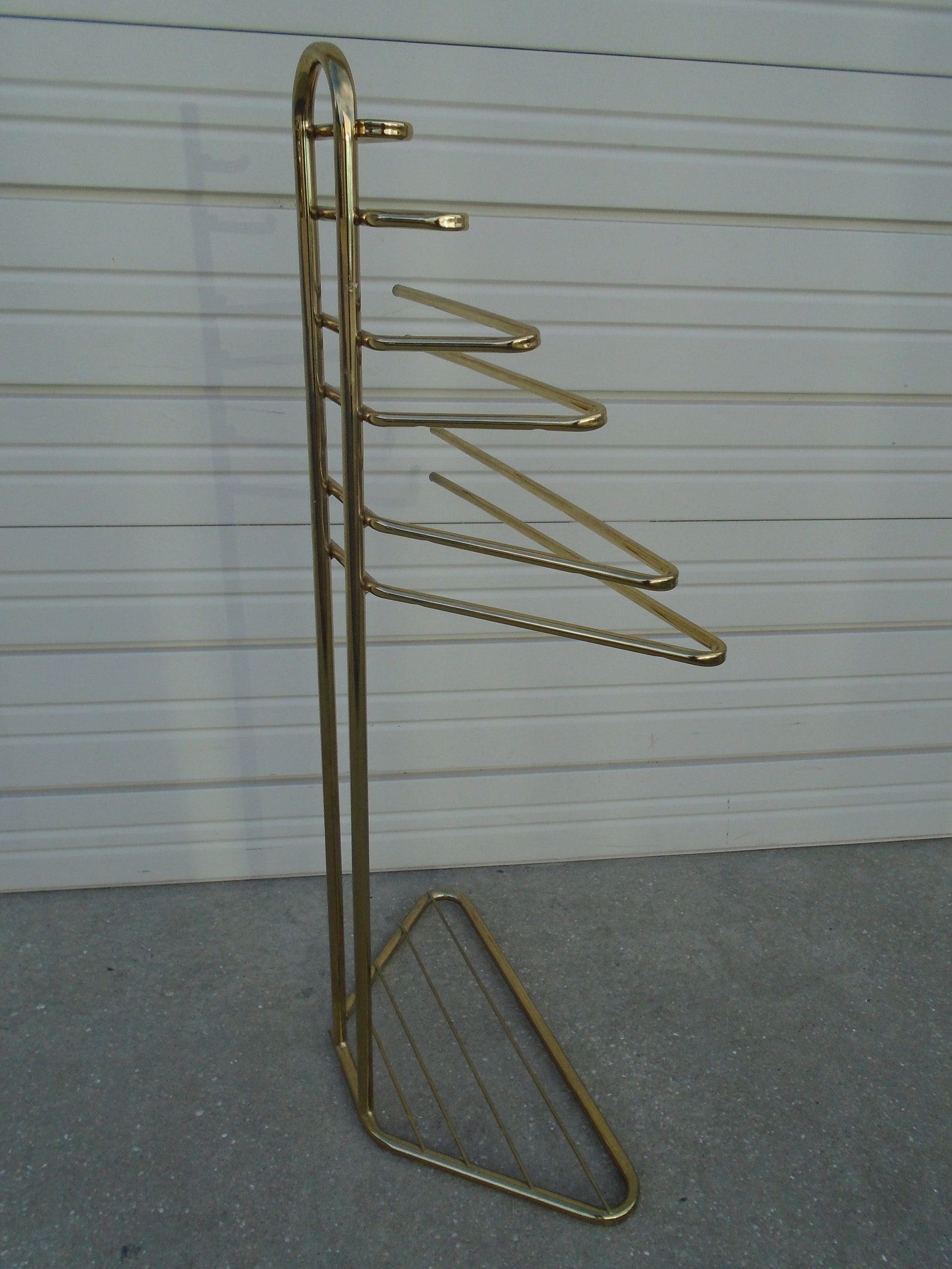 Art Deco Vtg Tower Towel Rack Holder Stand Hanger Retro GOLD Etsy