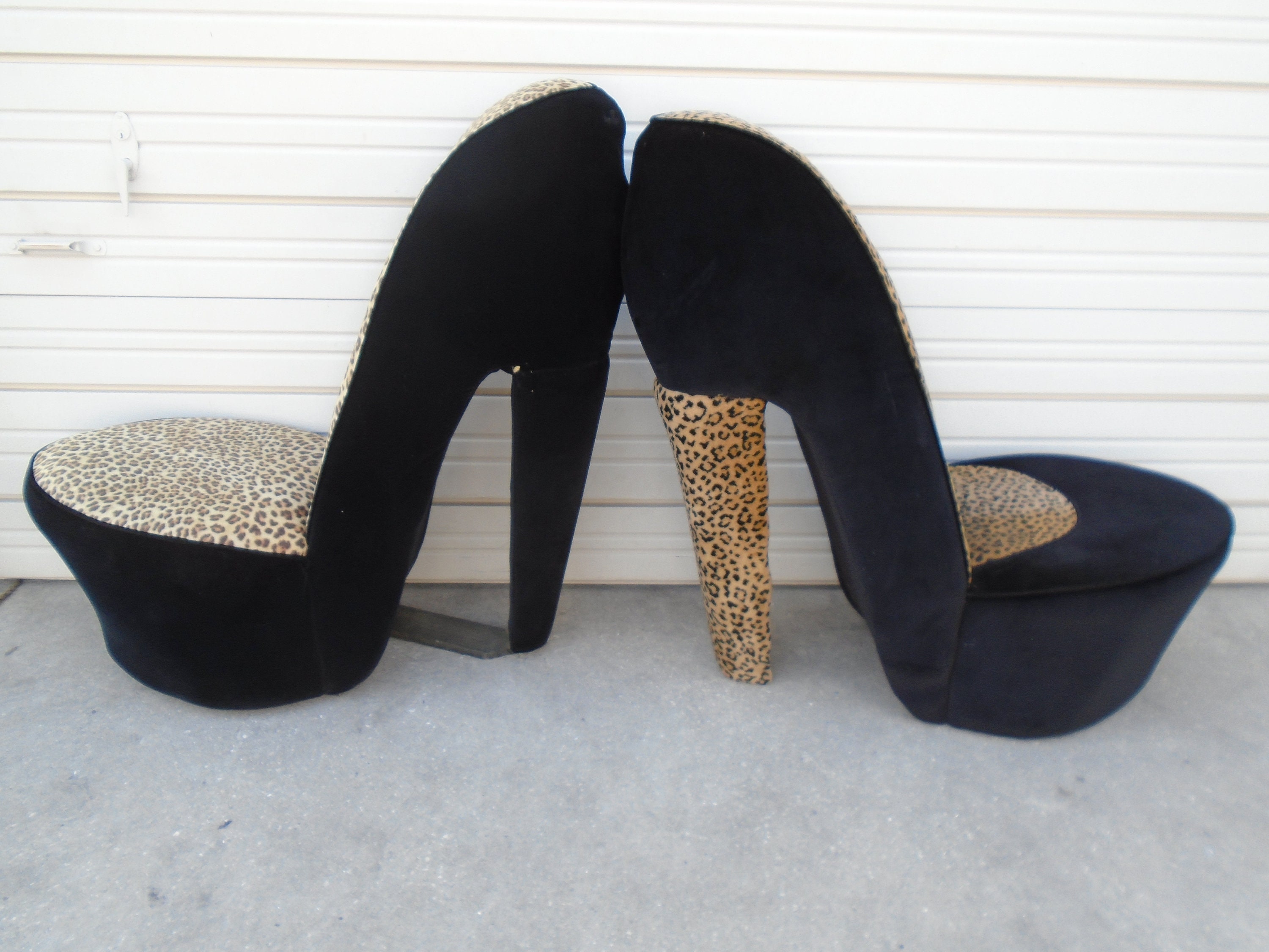 Leopard high heel chair outlet