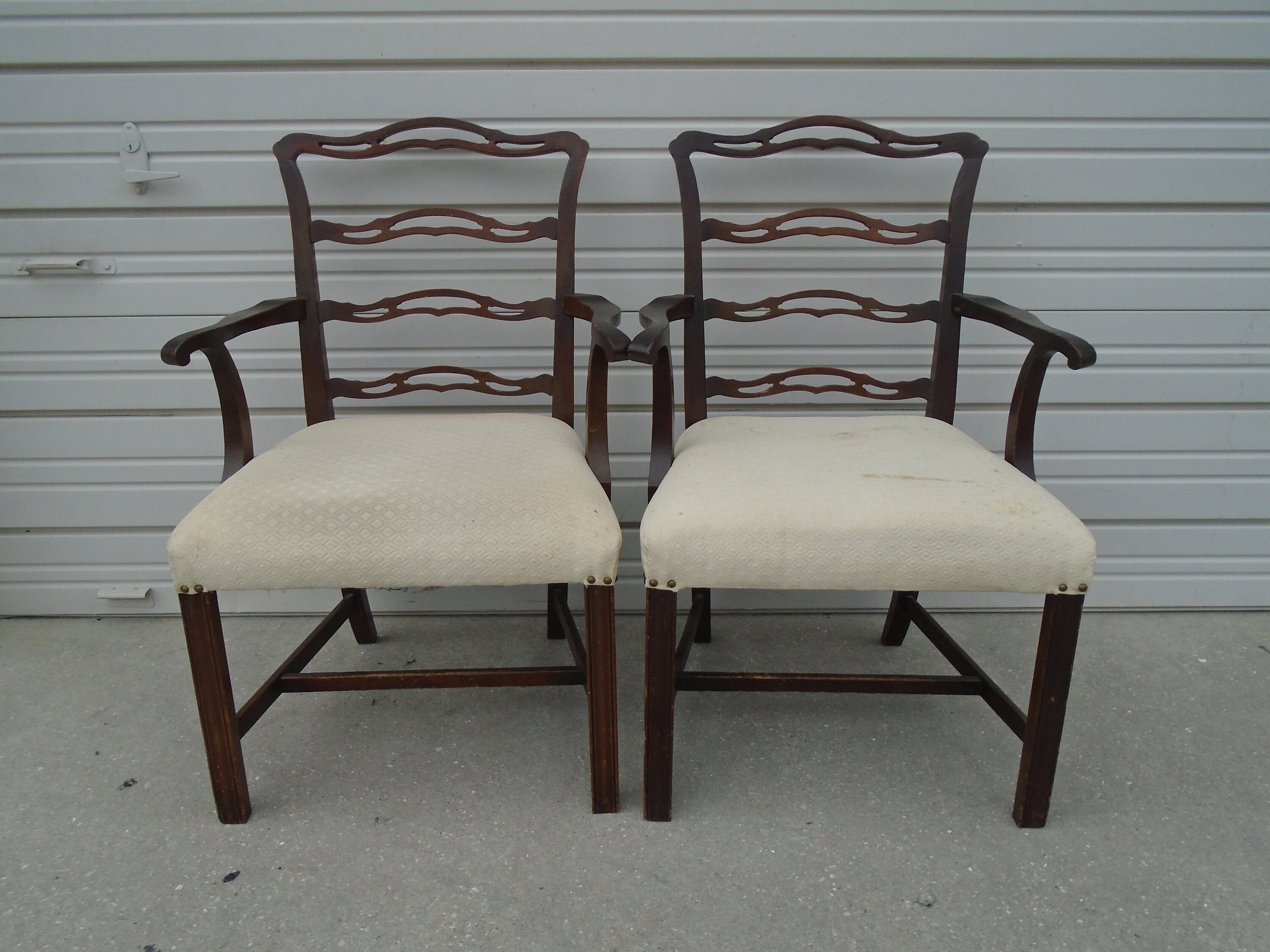 Par brazo comedor Sillas Entrelazadas Encaje Francés País | Etsy