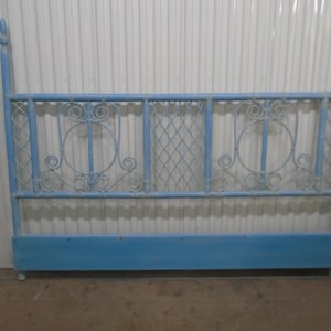 Peacock King Size Headboard Rattan Wicker Bamboo Hollywood Regency Beach Cottage Coastal Ficks Reed STY Trellis Boho Trellis Chippendale Bed