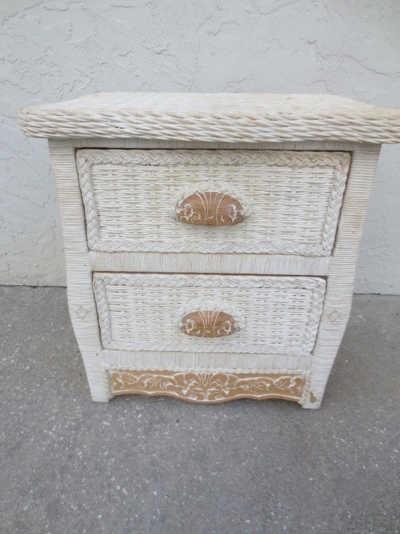 One Pier 1 Wicker Nightstand Cottage Jamaica Imports One Etsy