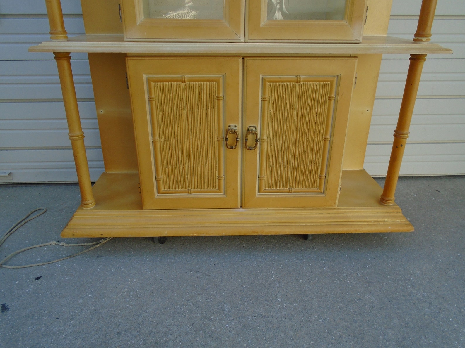 RARE Faux Bamboo China Hutch Open Sides Hollywood Etsy
