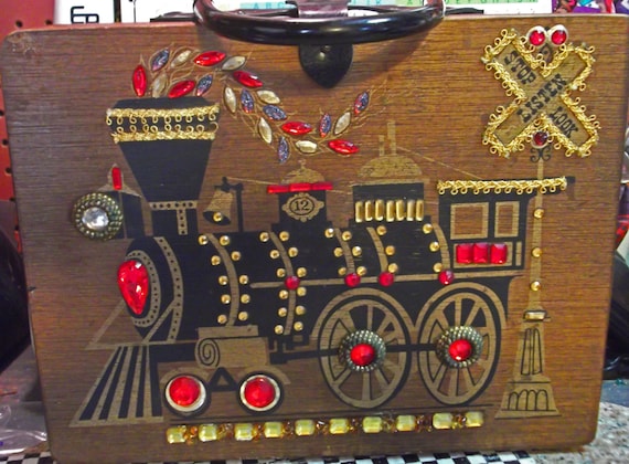 Enid Collins Style Train Engine Box Purse