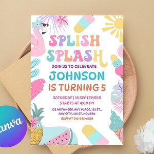 End of Summer Party Invitation, Summer Party Invitation, Summer Invites, Canva template