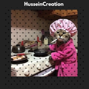 Funny Housewife Cat Png, Vintage Cat Png, Gen Z Joke Png, Stupid Brainrot Gift, Cat Lover Gift, Funny Kitty Png, Cool Cat Png