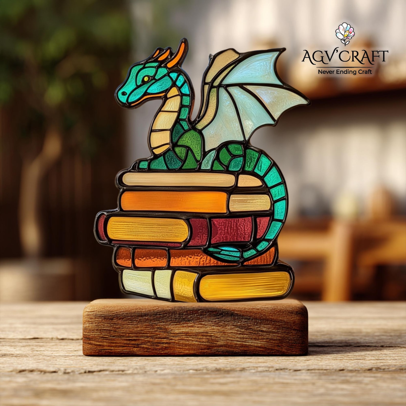 Dragon Book Stained Glass Pattern Fantasy Suncatcher Mythical Stained dragon-book-stained-glass-pattern-fantasy-suncatcher-mythical-stained
