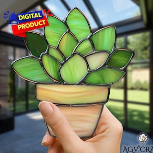Stained Glass Succulent - Etsy