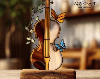 ヴァイオリンステンドグラス模様、ヴァイオリンサンキャッチャー