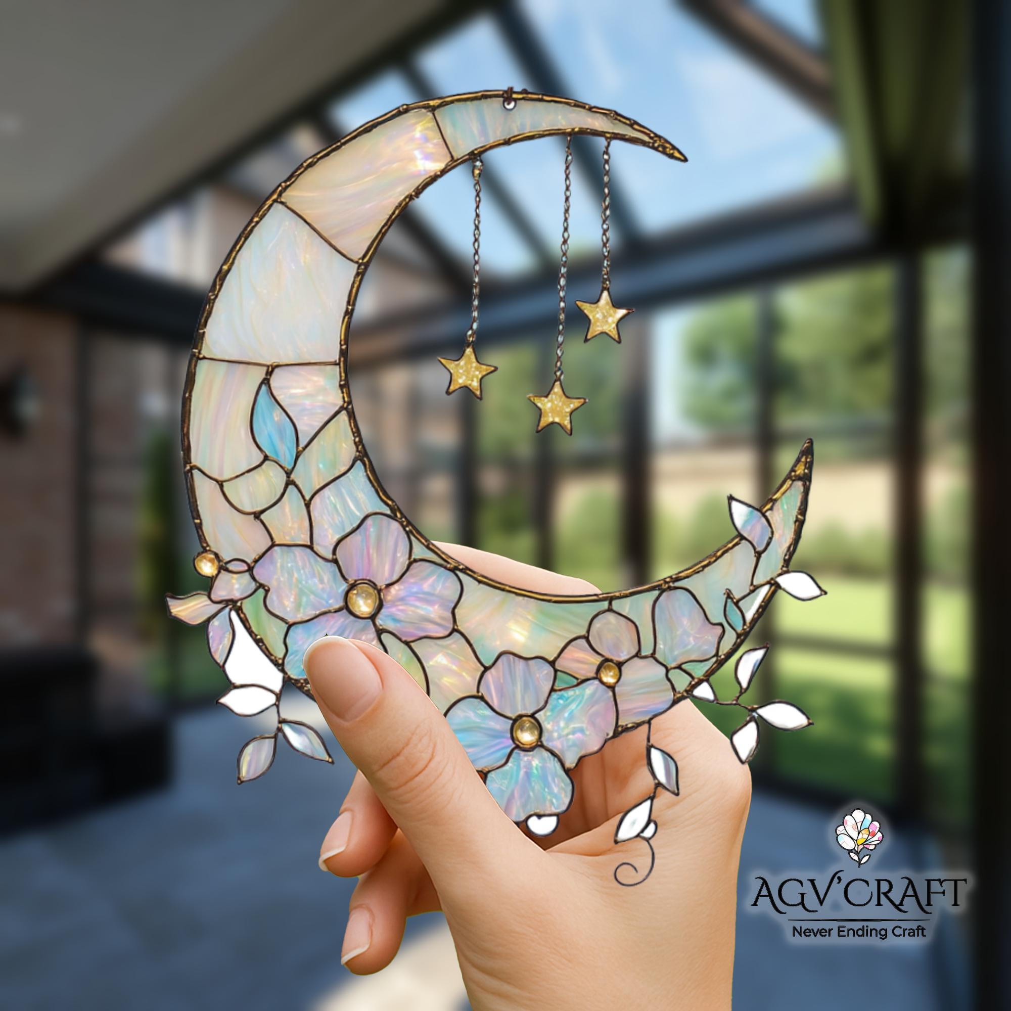 三日月ステンドグラス模様、花月ステンドグラス模様、ムーンサン