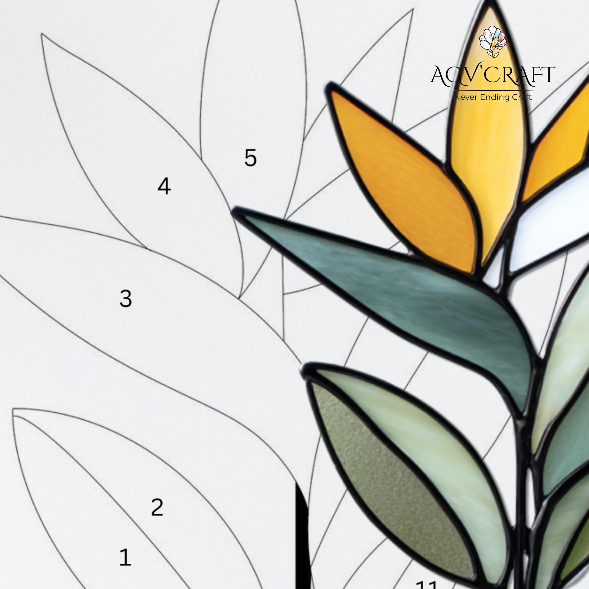 Bird of Paradise Stained Glass Plant Stakes Pattern, Bird of Paradise ...