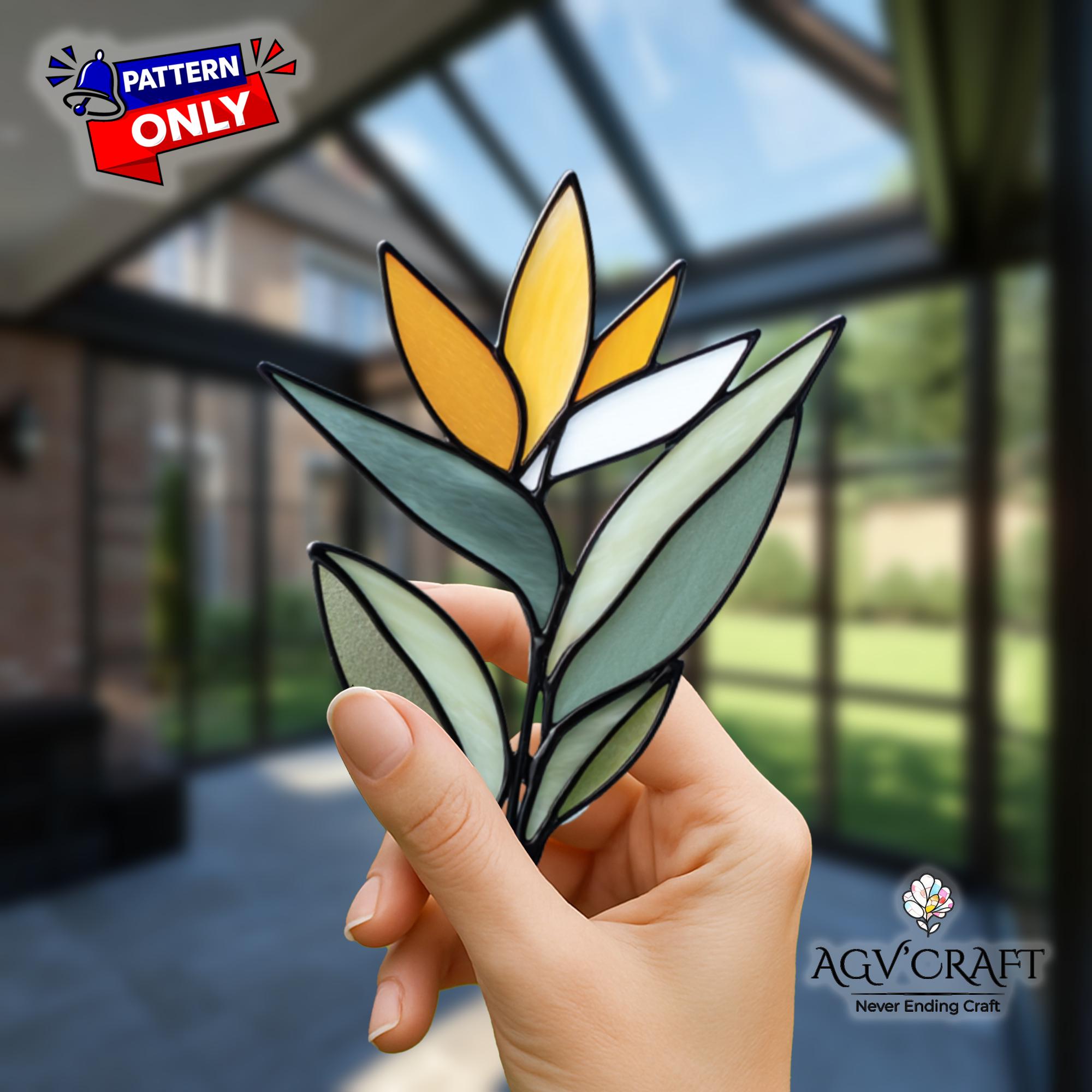 Bird of Paradise Stained Glass Plant Stakes Pattern, Bird of Paradise ...