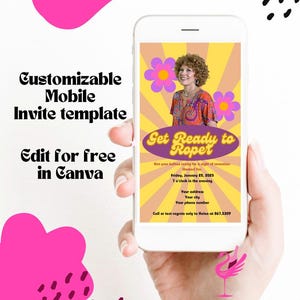 Purple Roper Romp Customizable Invite Template