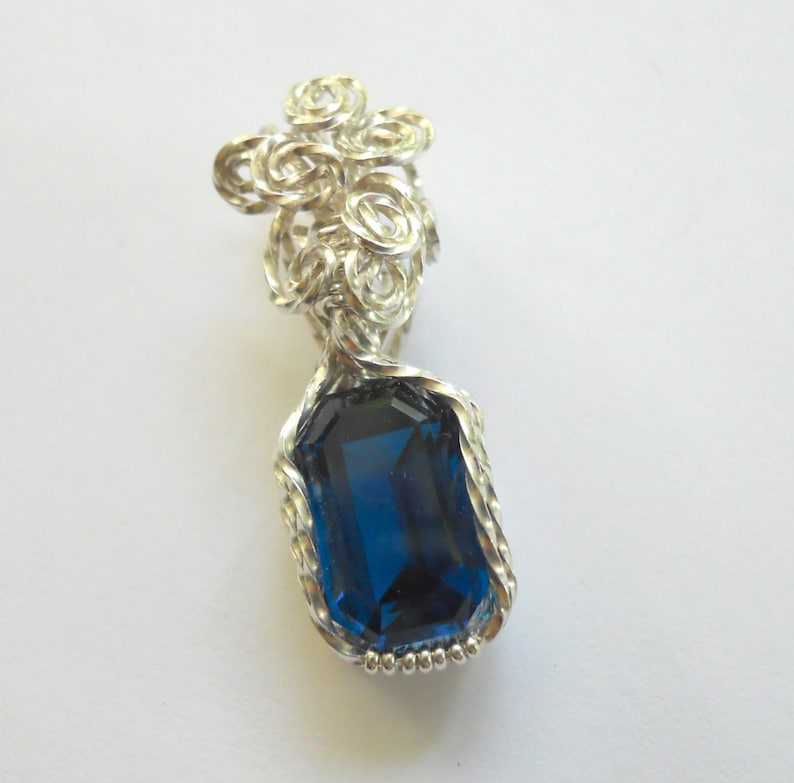 6.75 carats of Dark Blue Spinel in Sterling Silver