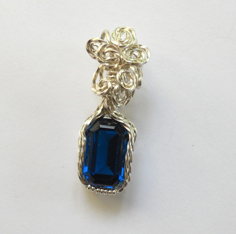 6.75 carats of Dark Blue Spinel in Sterling Silver