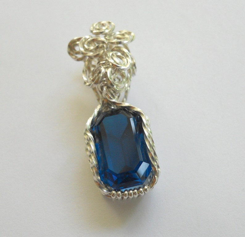 6.75 carats of Dark Blue Spinel in Sterling Silver
