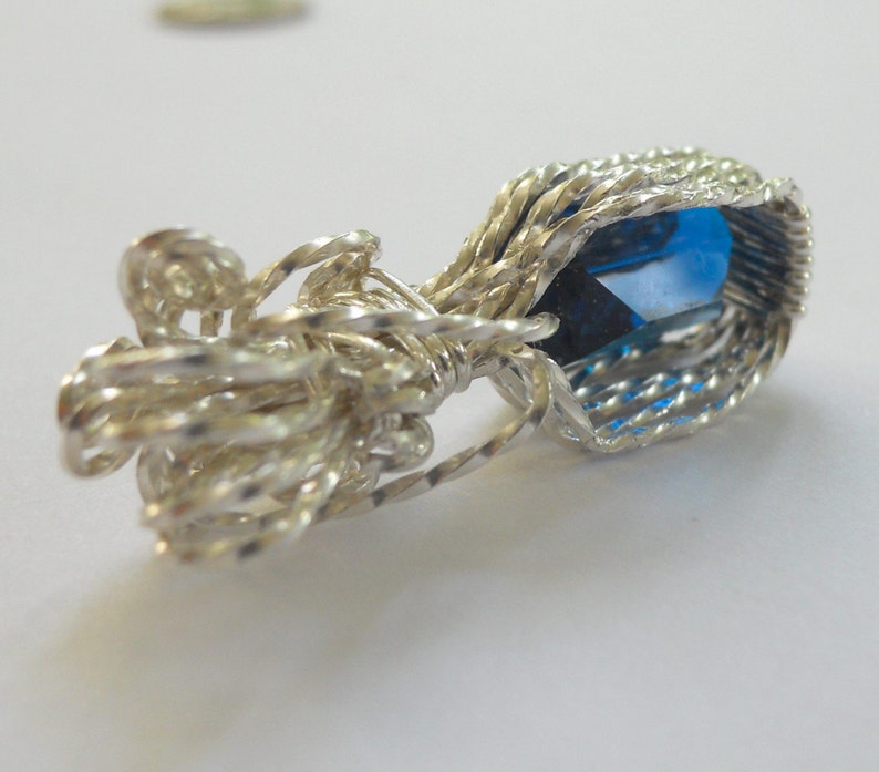 6.75 carats of Dark Blue Spinel in Sterling Silver