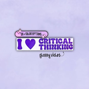 Critical Thinking Vinyl Decal, Protest Sticker For Car Laptop Wall Mirror Tumbler