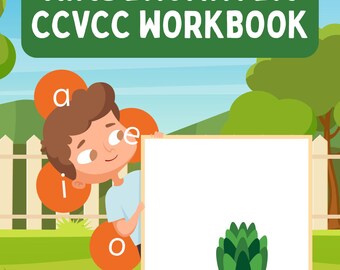 Kindergarten CCVCC WORKBOOK | Phonics Activities for Kids | Printable Early Reading Worksheets for Literacy Practice
