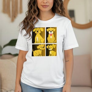 Camisetas de cachorros adorables, camisetas de perro adorables, animales de dibujos animados, regalo para amantes de los perros, ropa infantil con lunares, camisetas para amantes de las mascotas, camisetas de razas de perros, regalo para perros