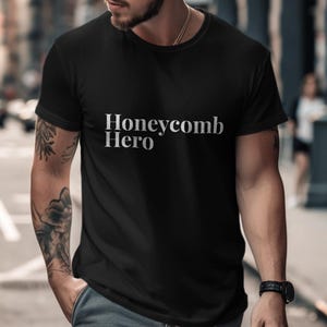 Honeycomb T-Shirt, Beekeeping Shirt, Beekeeper Shirt, Honeybee Shirt, Bee Shirt, Honey Shirt, Bee Lover Gift, Beekeeping Gift, Unisex