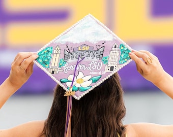 Custom Painted Graduation Cap