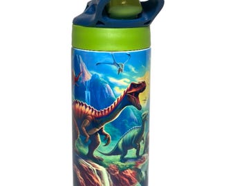 Dinosaur Tumbler for Kids: 12-oz Sippy Cup with Handle
