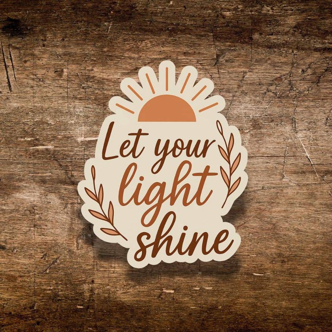 Let Your Light Shine Sticker: Christian Boho Vinyl Decal - Etsy