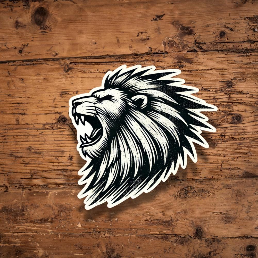 Lion Head Planner Stickers - 18 Pack For Calendars, Scrapbooking & Craft Projects