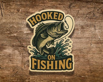 Largemouth Bass Fishing Sticker: Vinyl Decal for Tackle Box, Boat, Cooler
