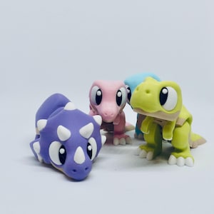 3D printed cute articulated Dinosaur fidget toy | Flexible articulating Dinosaur pet | Articulated fidget toy