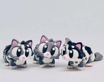 3D Printed Articulated Cat Kitten | PLA Flexi Fidget Toy