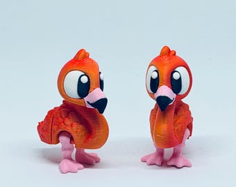 3D Printed Articulated Flamingo | Sensory Flexi Fidget Flamingo