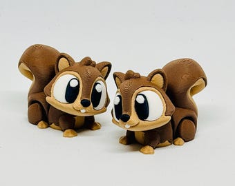 3D Printed Articulated Squirrel | Sensory Flexi Fidget Squirrel