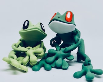 Articulated 3D Printed Frog: Flexible Fidget with Magnetic Feet